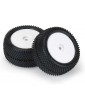 Pro-Line Wheels 1/18, Prism Carpet Mini-B Rear Tires, H8 White Wheels (2) (Losi Mini-B)