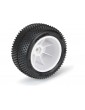 Pro-Line Wheels 1/18, Prism Carpet Mini-B Rear Tires, H8 White Wheels (2) (Losi Mini-B)