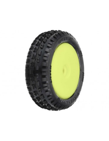 Pro-Line Wheels 1/18, Wedge Carpet Mini-B Front Tires, H8 Yellow Wheels (2) (Losi Mini-B)