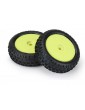 Pro-Line Wheels 1/18, Wedge Carpet Mini-B Front Tires, H8 Yellow Wheels (2) (Losi Mini-B)