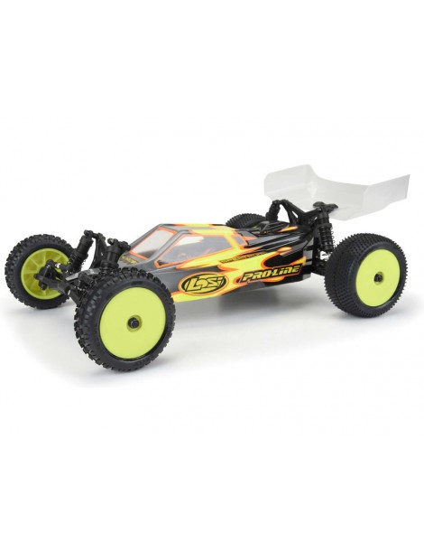 Pro-Line Wheels 1/18, Wedge Carpet Mini-B Front Tires, H8 Yellow Wheels (2) (Losi Mini-B)