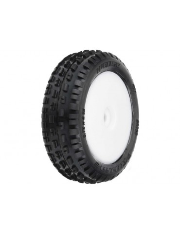 Pro-Line Wheels 1/18, Wedge Carpet Mini-B Front Tires, H8 White Wheels (2) (Losi Mini-B)