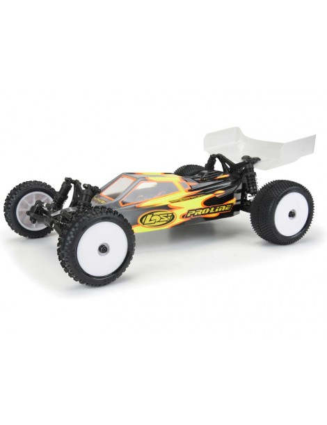 Pro-Line Wheels 1/18, Wedge Carpet Mini-B Front Tires, H8 White Wheels (2) (Losi Mini-B)