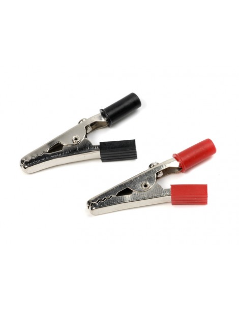 Alligator Clip Medium Red + Black (1 set)