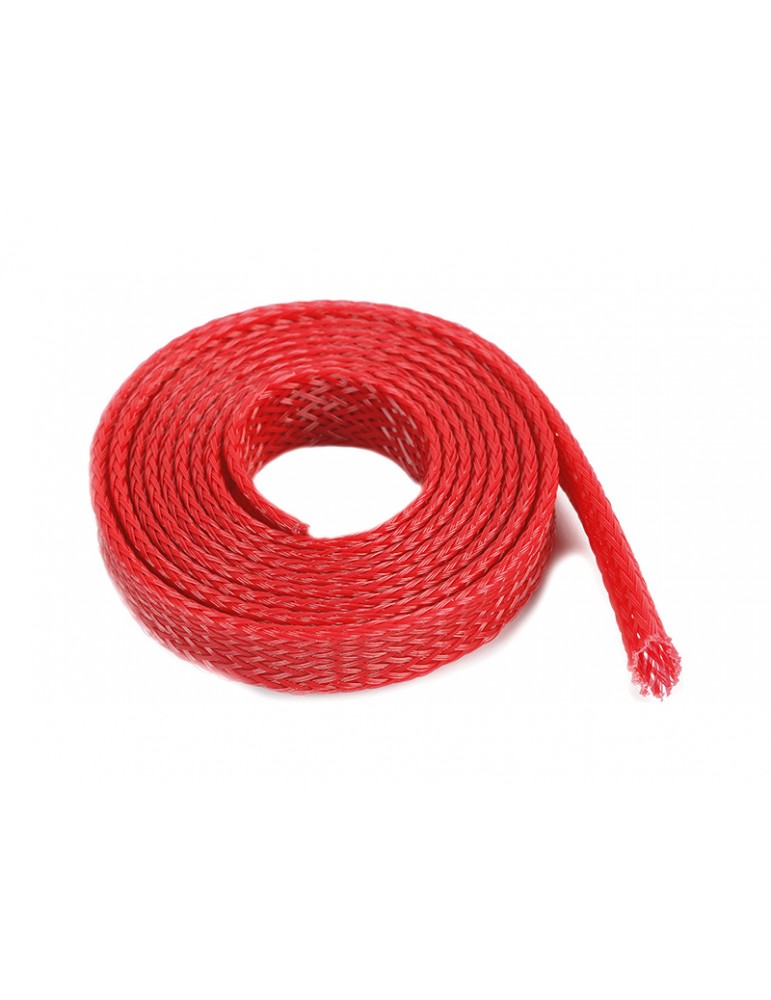 Wire Protection Sleeve Braided 8mm Red (1m)
