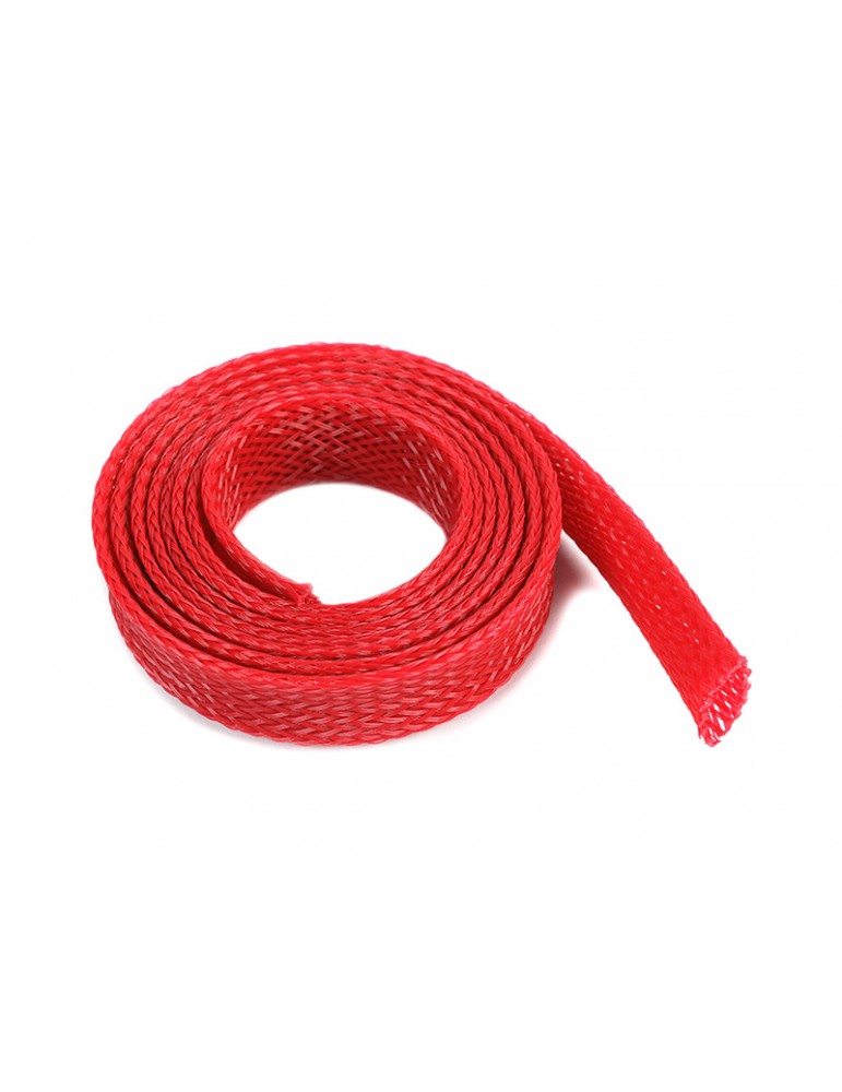 Wire Protection Sleeve Braided 10mm Red (1m)