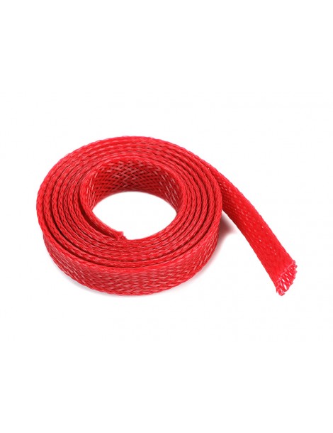 Wire Protection Sleeve Braided 10mm Red (1m)