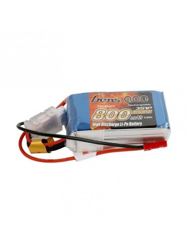 GensAce LiPo 800mAh 11.1V 45C 3S1P battery