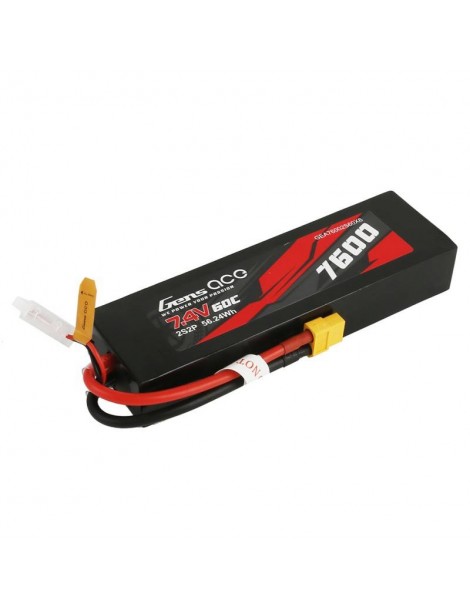Gens Ace 7600mAh 7.4V 60C 2S2P LiPo akumuliatorius su XT60 jungtimi