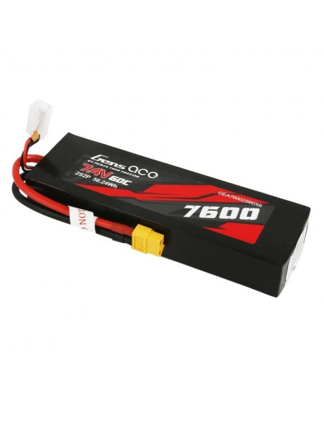 Gens Ace 7600mAh 7.4V 60C 2S2P LiPo akumuliatorius su XT60 jungtimi