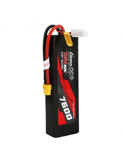 Gens Ace 7600mAh 7.4V 60C 2S2P LiPo akumuliatorius su XT60 jungtimi