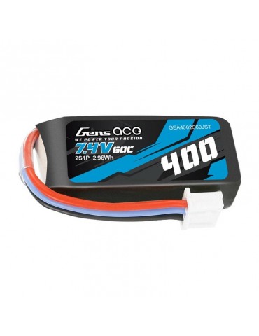 Gens Ace 400mAh 7.4V 60C 2S1P JST Battery