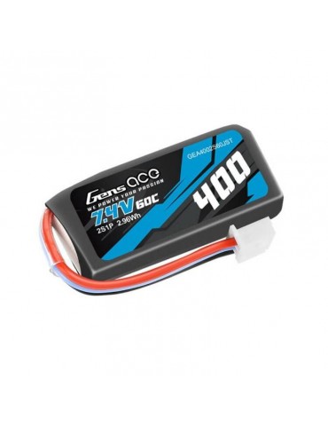 Gens Ace 400mAh 7.4V 60C 2S1P JST Battery