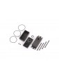 Traxxas Servo case, plastic (top, middle, bottom)/ gaskets/ hardware (for 2275 servo)