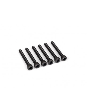 „Traxxas“ varžtai, 3x25 mm su galvute („šešiakampis“) (6)