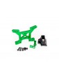 Traxxas Shock tower, front, 7075-T6 aluminum (green-anodized)/ body mount bracket