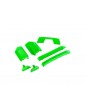 Traxxas Body reinforcement set, green/ skid pads (roof) (fits 9511 body)