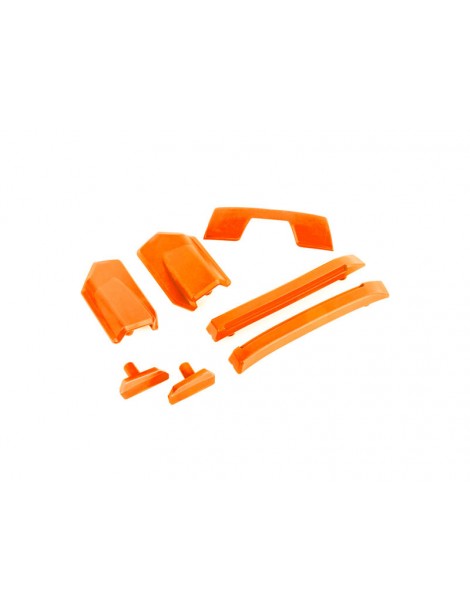 Traxxas Body reinforcement set, orange/ skid pads (roof) (fits 9511 body)