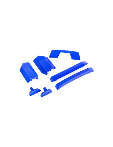 Traxxas Body reinforcement set, blue/ skid pads (roof) (fits 9511 body)