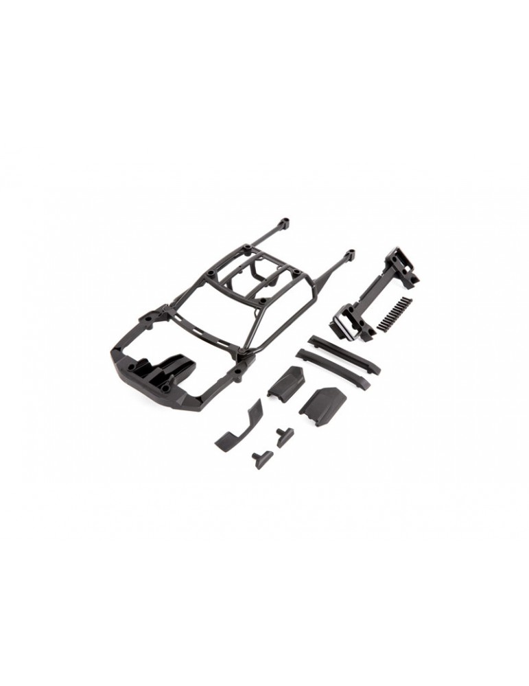 Traxxas Body support (assembled with front mount & rear latch)/ skid pads (roof) (left & right)