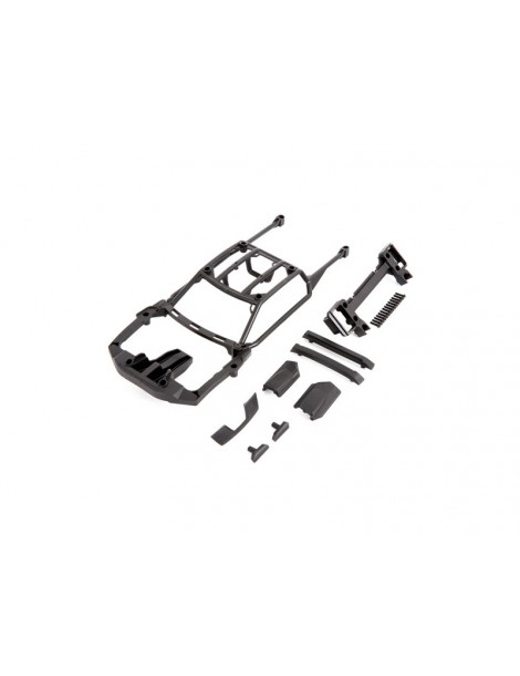 Traxxas Body support (assembled with front mount & rear latch)/ skid pads (roof) (left & right)
