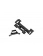 Traxxas Body mounts, rear/ shock guard (body retainer), front
