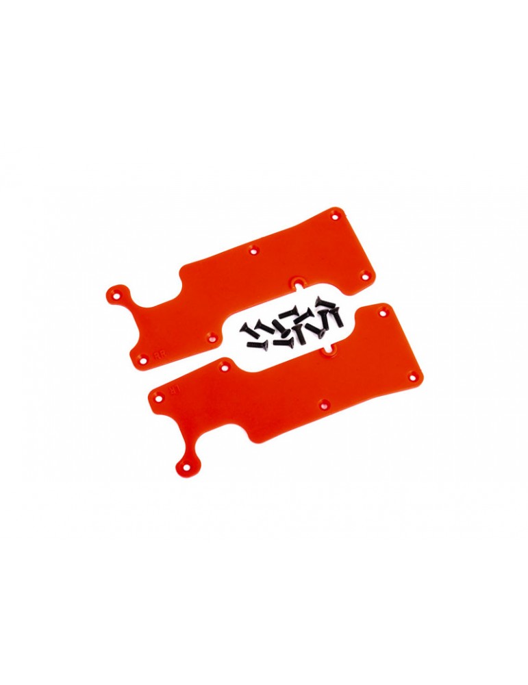 Traxxas Suspension arm covers, red, rear (left and right)