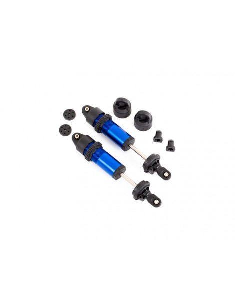 Traxxas Shocks, GT-Maxx, aluminum (blue-anodized) (fully assembled w/o springs) (2)