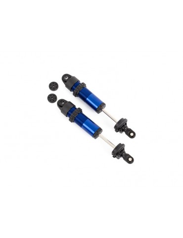 Traxxas Shocks, GT-Maxx, long, aluminum (blue-anodized) (fully assembled w/o springs) (2)