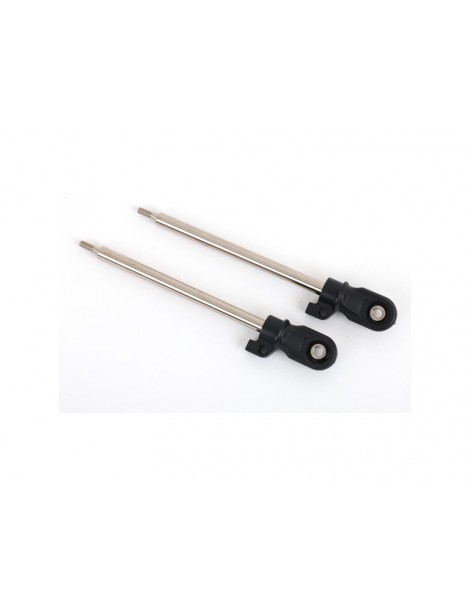 Traxxas Shock shaft, 80mm (GT-Maxx) (steel, chrome finish) (2)