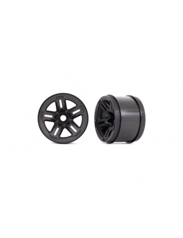 Traxxas Wheels, 3.8" (black) (2) (17mm splined)