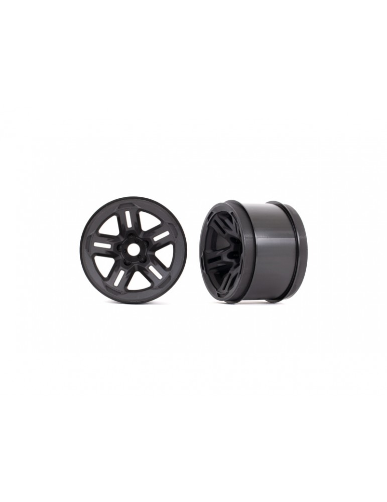 Traxxas Wheels, 3.8" (black) (2) (17mm splined)