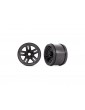 Traxxas Wheels, 3.8" (black) (2) (17mm splined)