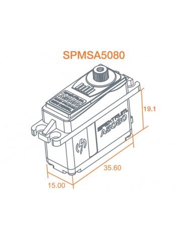 Spektrum servo A5080 9.4kg.cm 0.094s/60 MT/HS Min