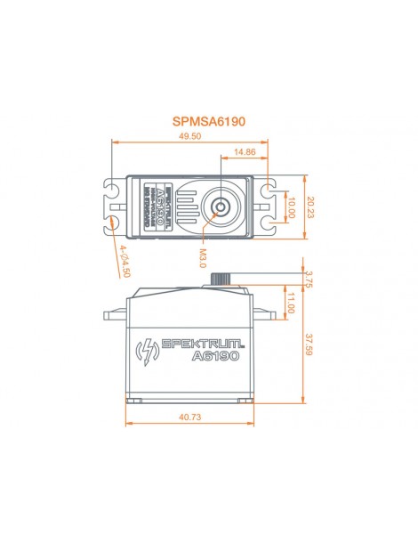 Spektrum servo A6190 8.3kg.cm 0.17s/60 MG HV
