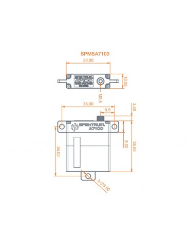 Spektrum servo A7100 8.3kg.cm 0.078s/60 zké MT/M