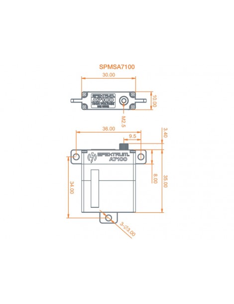 Spektrum servo A7100 8.3kg.cm 0.078s/60 zké MT/M