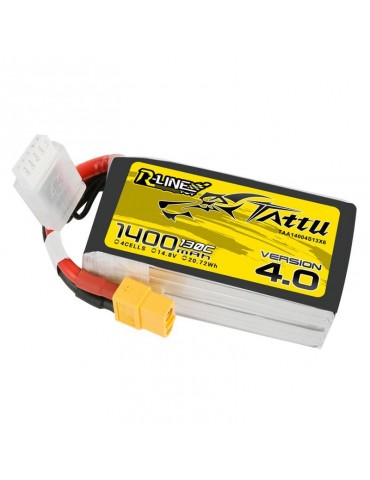 Akumuliatorius Tattu R-Line 4.0 1400mAh 14.8V 130C 4S1P XT60