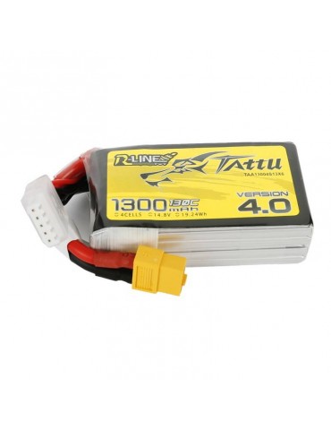 Akumuliatorius Tattu R-Line Version 4.0 1300mAh 14,8V 130C 4S1P XT60