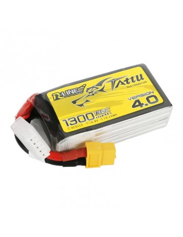 Akumuliatorius Tattu R-Line Version 4.0 1300mAh 14,8V 130C 4S1P XT60