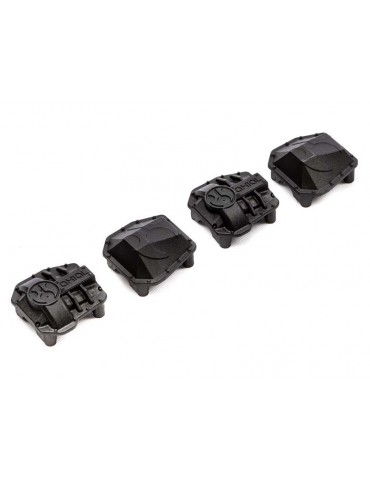 Axial AR45P AR45 Differential Covers, Black: SCX10 III