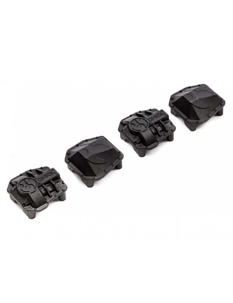 Axial AR45P AR45 Differential Covers, Black: SCX10 III