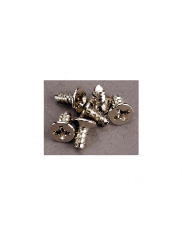 Traxxas Screws, 3x6mm countersunk self-tapping (6)