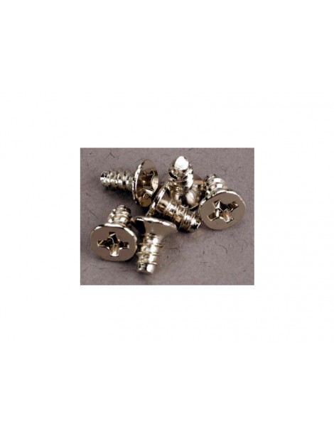 Traxxas Screws, 3x6mm countersunk self-tapping (6)