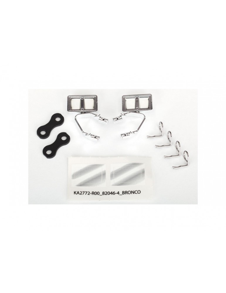 Traxxas Mirrors, side, chrome (left & right) (4)