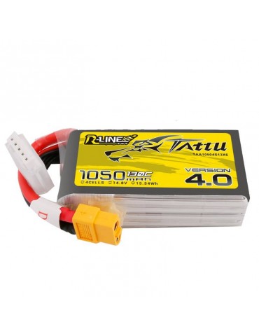 Tattu R-Line 4.0 1050mAh 14,8V 130C 4S1P XT60 Battery