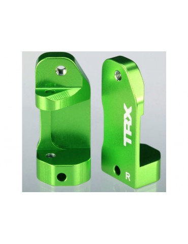 Traxxas Caster blocks, 30-degree, green-anodized 6061-T6 aluminum (left & right)