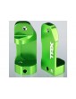 Traxxas Caster blocks, 30-degree, green-anodized 6061-T6 aluminum (left & right)