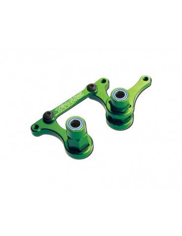 Traxxas Steering bellcranks, drag link (green-anodized T6 aluminum)