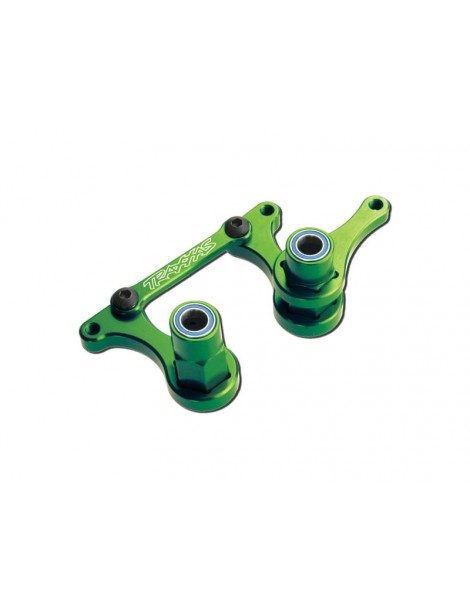 Traxxas Steering bellcranks, drag link (green-anodized T6 aluminum)